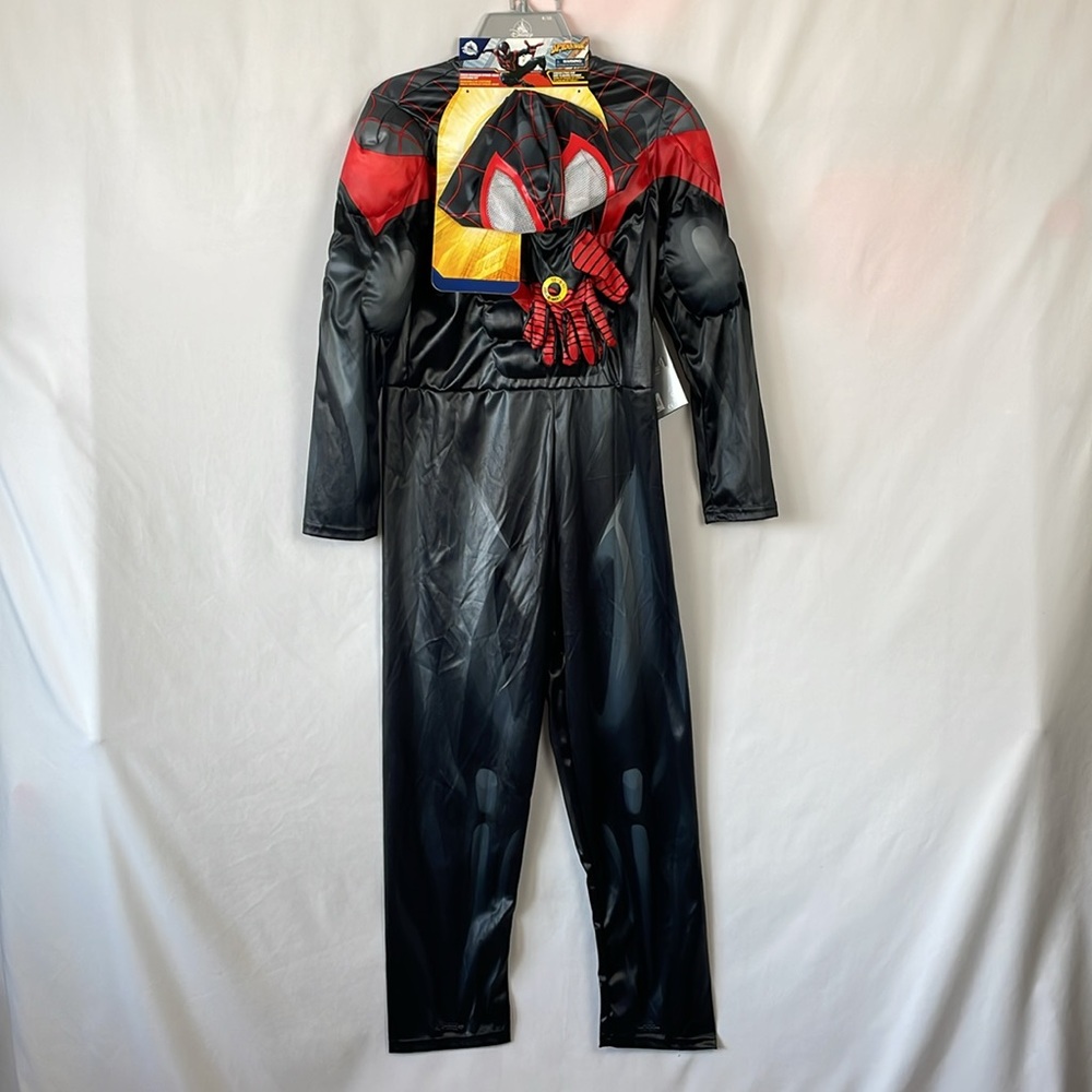 NWT Disney Spider-Man Costume w/Mask, Gloves, and Bulging Muscles - Size 9/10